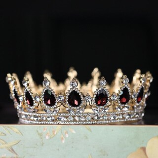 Foto 3 | Diadema Huoguo Crown Full Diamond Purple Red Water Drops - Venta Internacional.