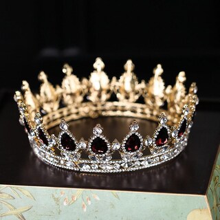 Foto 4 | Diadema Huoguo Crown Full Diamond Purple Red Water Drops - Venta Internacional.