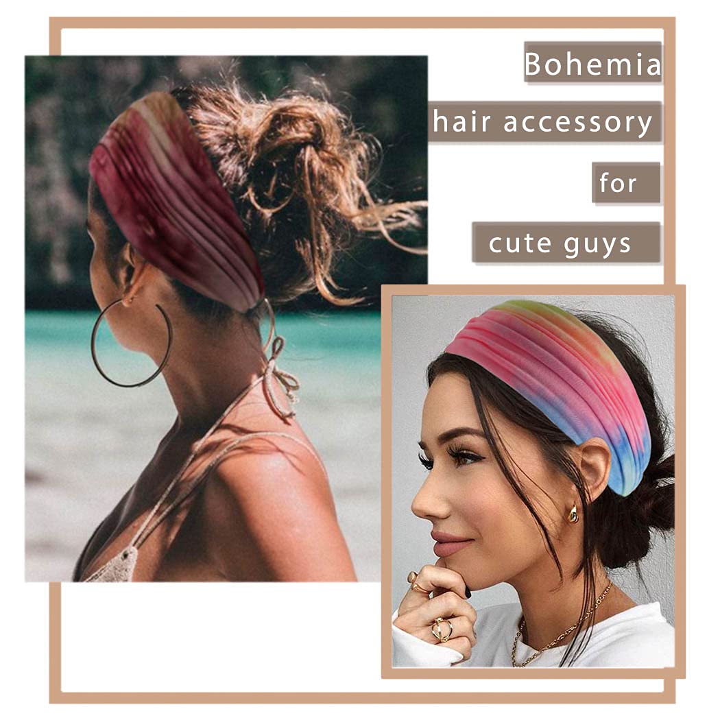 Foto 5 pulgar | Diademas Huoguo Diademas Anchas Y Elásticas Con Turbante Anudado - Venta Internacional.