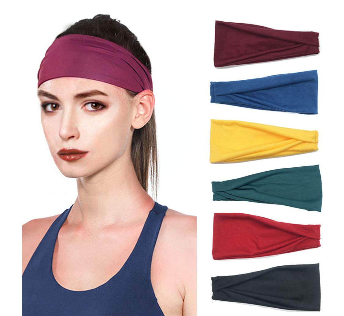Foto 2 | Diademas Huoguo Para Mujer  Yoga Y Correr  Paquete De 6 Unidades  Poliéster Y Elastano - Venta Internacional.