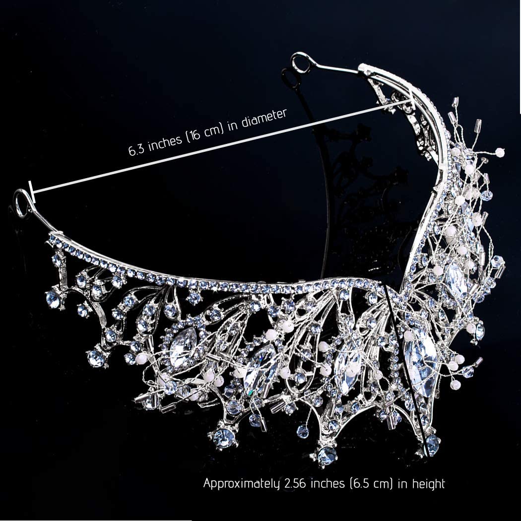 Foto 4 | Tiara Barroca Con Forma De Reina Para Mujer  Diseño De Corona Plateada  6 5 Cm De Altura - Venta Internacional.