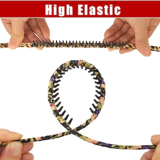 Foto 1 | Diademas Huoguo De Plástico Con Dientes Para Mujer Con Peine Elástico - Venta Internacional.