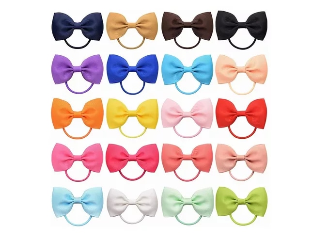 Ligas Xtellar Para Cabello Con Moños Para Niñas, 20 Colores $599