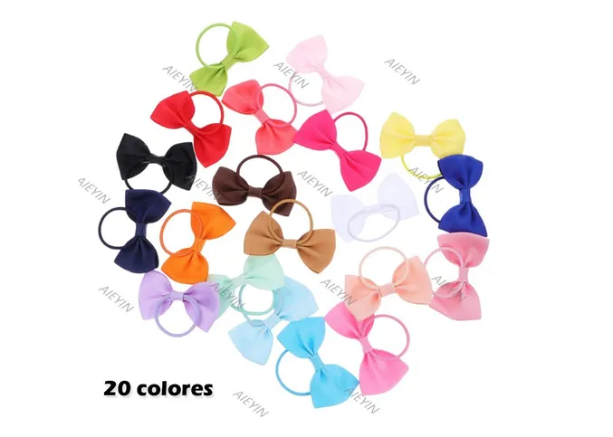Foto 6 pulgar | Ligas Xtellar Para Cabello Con Moños Para Niñas, 20 Colores