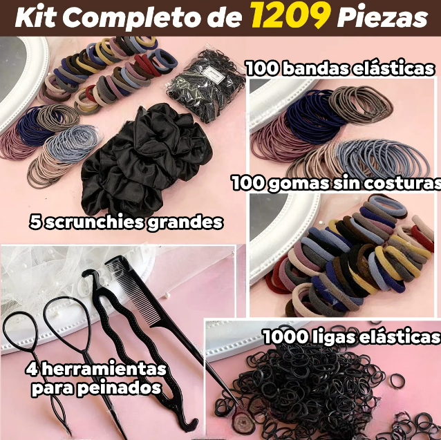 Foto 3 pulgar | Ligas para Cabello Xtellar 1209 Piezas
