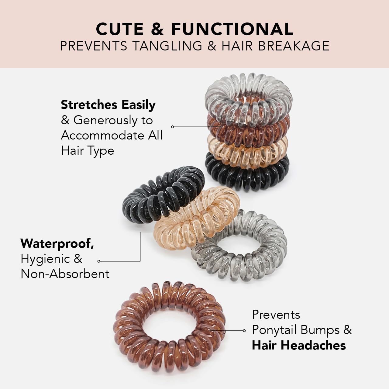 Foto 4 pulgar | Hair Tips Kitsch Spiral Para Mujer, Cabello Grueso Y Fino, 8 Unidades - Venta Internacional.