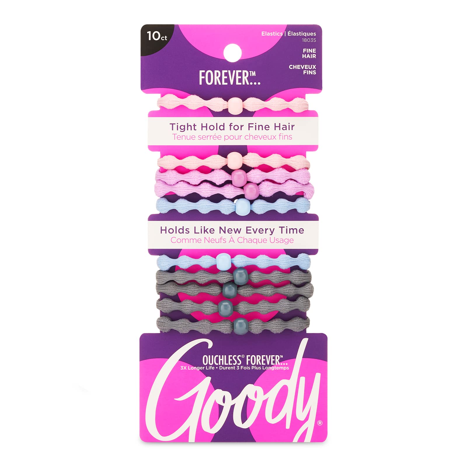 Foto 2 pulgar | Accesorios Para El Cabello Goody Ouchless Forever Elastics, 10 Unidades - Venta Internacional.
