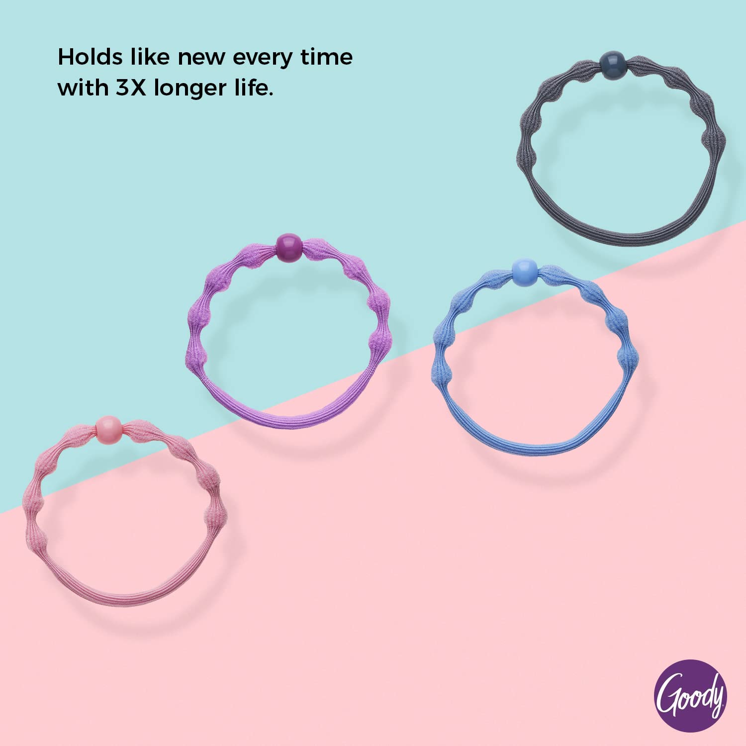 Foto 3 | Accesorios Para El Cabello Goody Ouchless Forever Elastics, 10 Unidades - Venta Internacional.