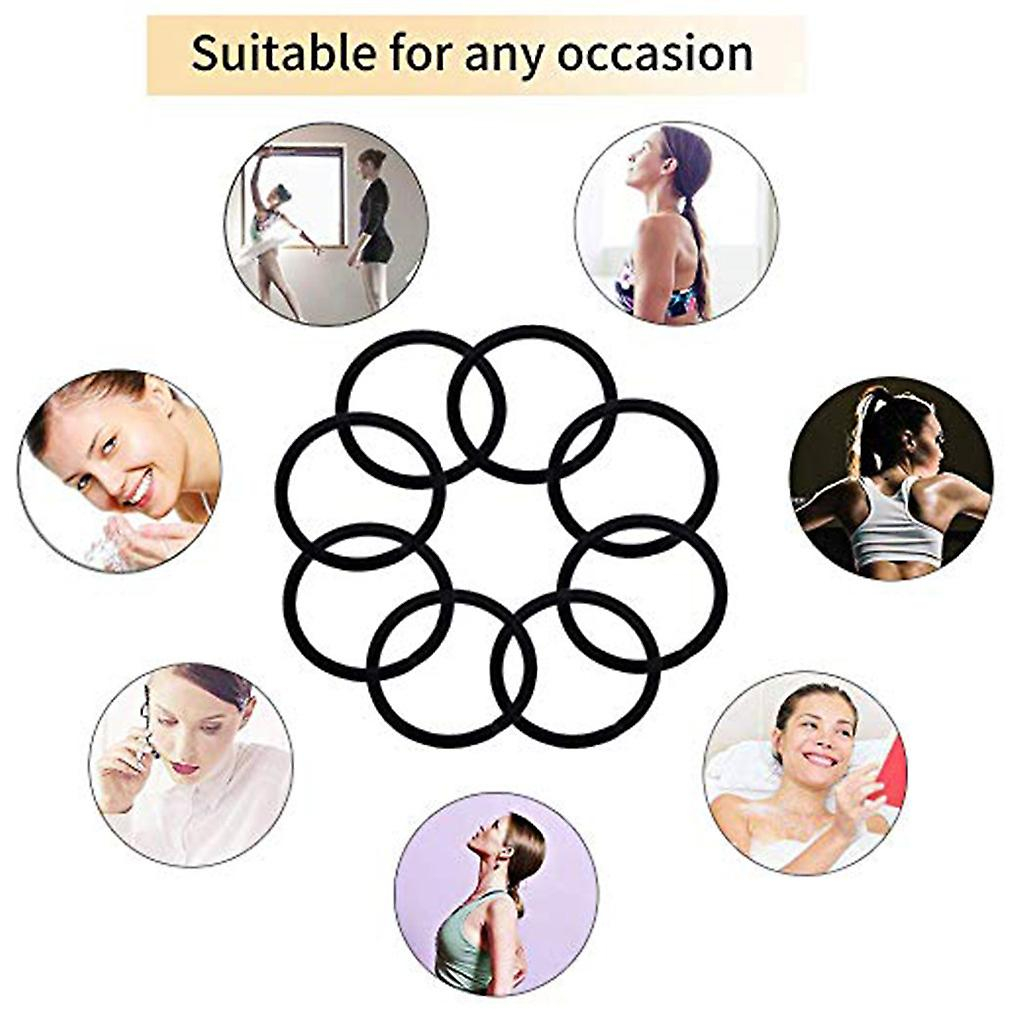Foto 4 pulgar | Cintas Elásticas Negras Huoguo  120 Unidades  Para Cabello Grueso Y Rizado - Venta Internacional.