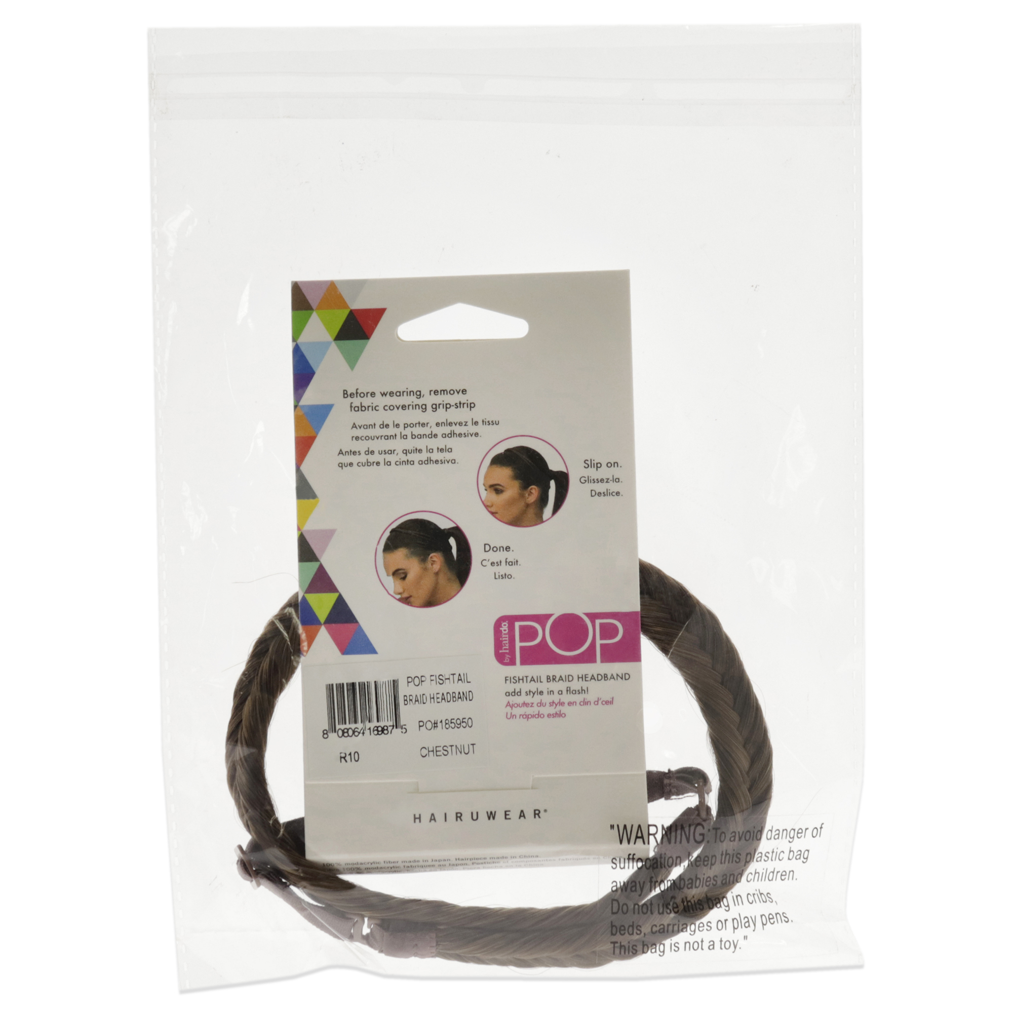 Foto 5 pulgar | Diadema Con Trenza En Forma De Cola De Pez, Color Castaño, Para Mujer - Venta Internacional.