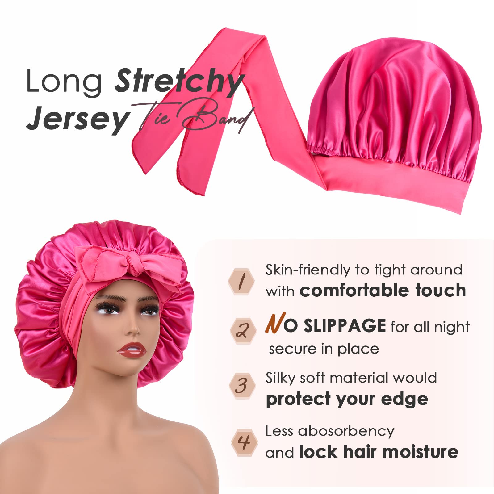 Foto 4 | Gorro De Satén Yanibest Gorro De Seda Para Mujeres Que Duermen - Venta Internacional.