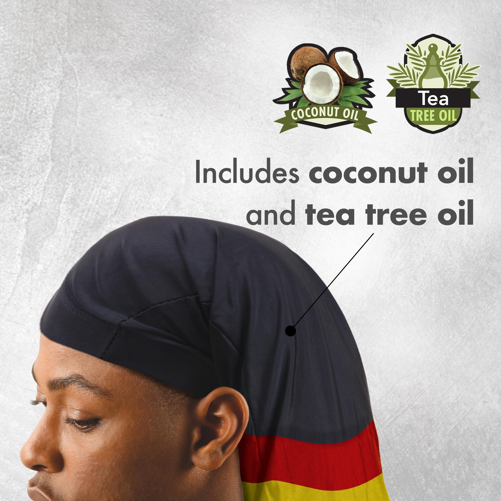 Foto 3 pulgar | Tratamiento Dreadlock Cap Titan Para Árbol De Té Y Coco, Color Negro - Venta Internacional.