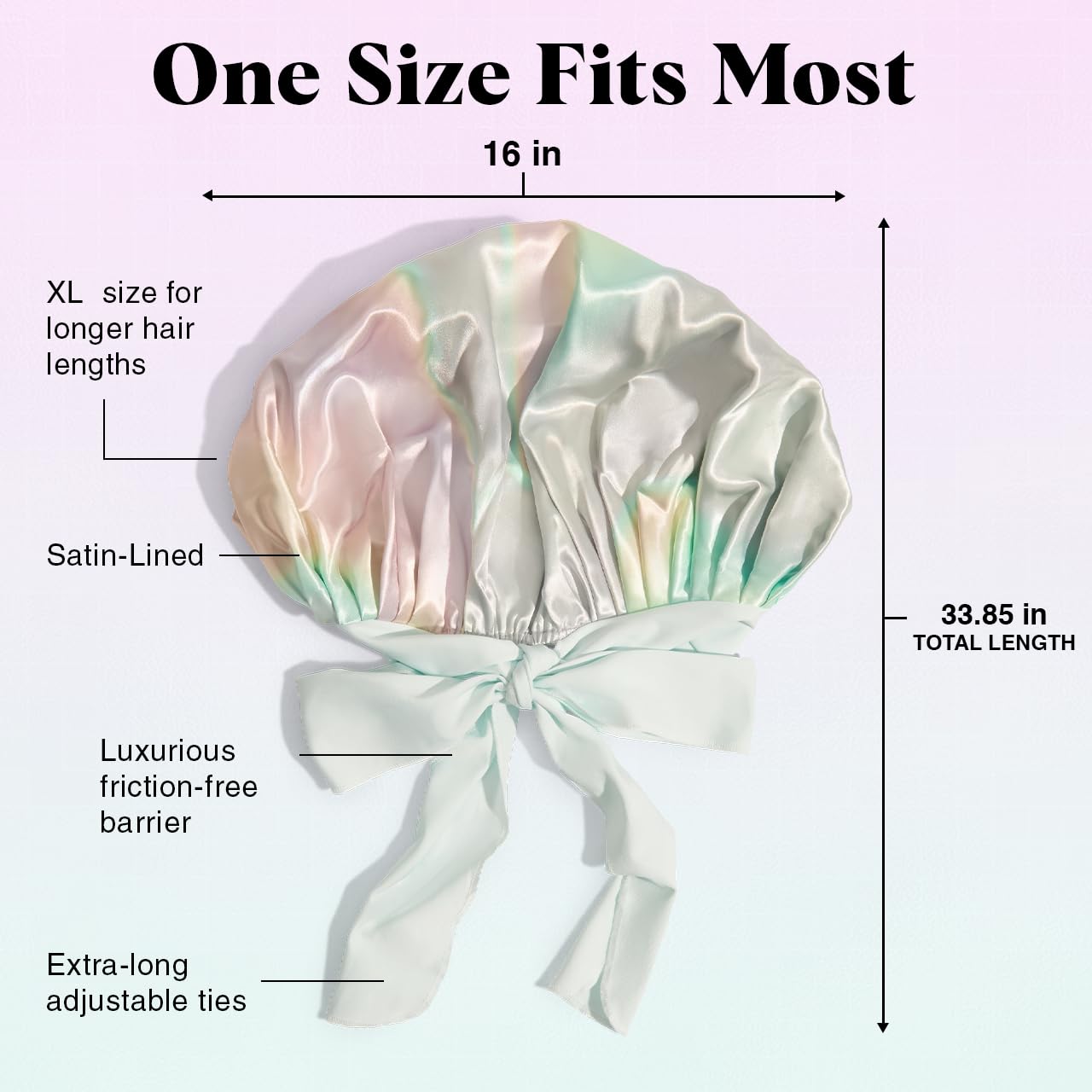 Foto 4 pulgar | Gorro De Satén Kitsch Xl Para Dormir Más Suave Que El De Seda Para Mujeres - Venta Internacional.