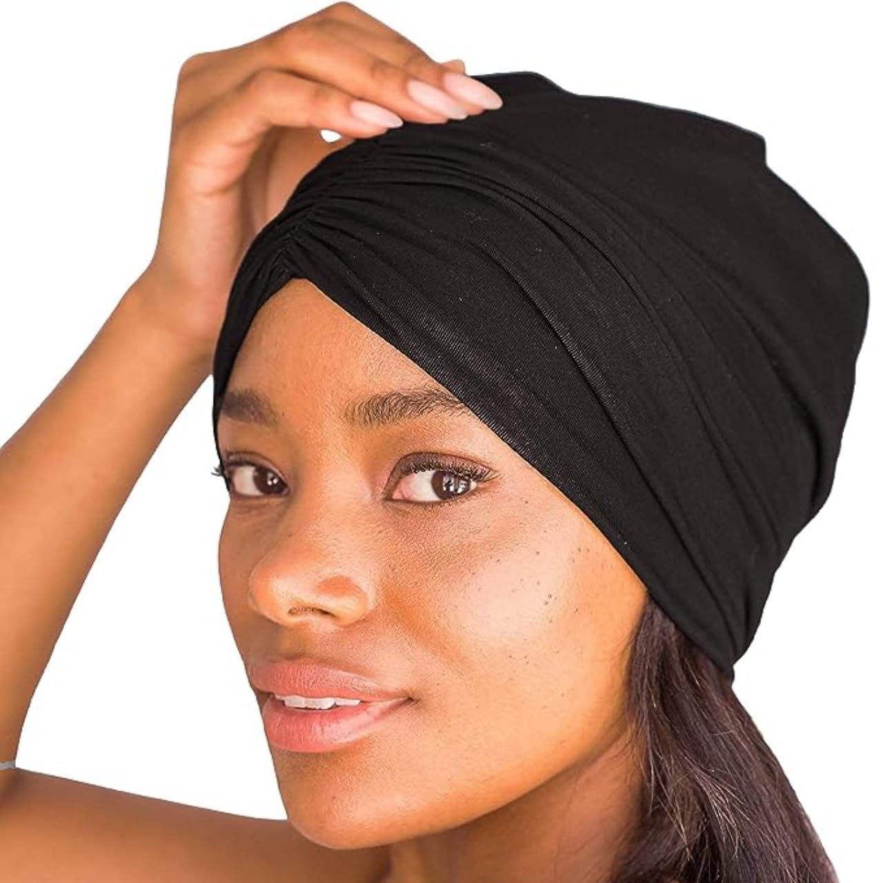 Foto 2 pulgar | Gorro Para Dormir Con Forro Kitsch De Satén, Más Suave Que La Seda, Negro - Venta Internacional.