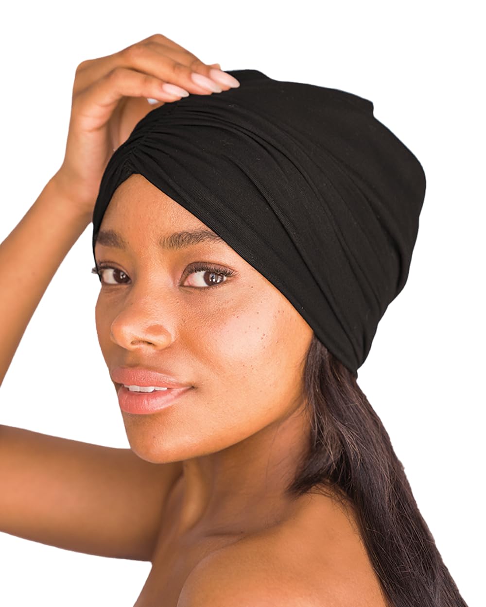 Foto 8 pulgar | Gorro Para Dormir Con Forro Kitsch De Satén, Más Suave Que La Seda, Negro - Venta Internacional.