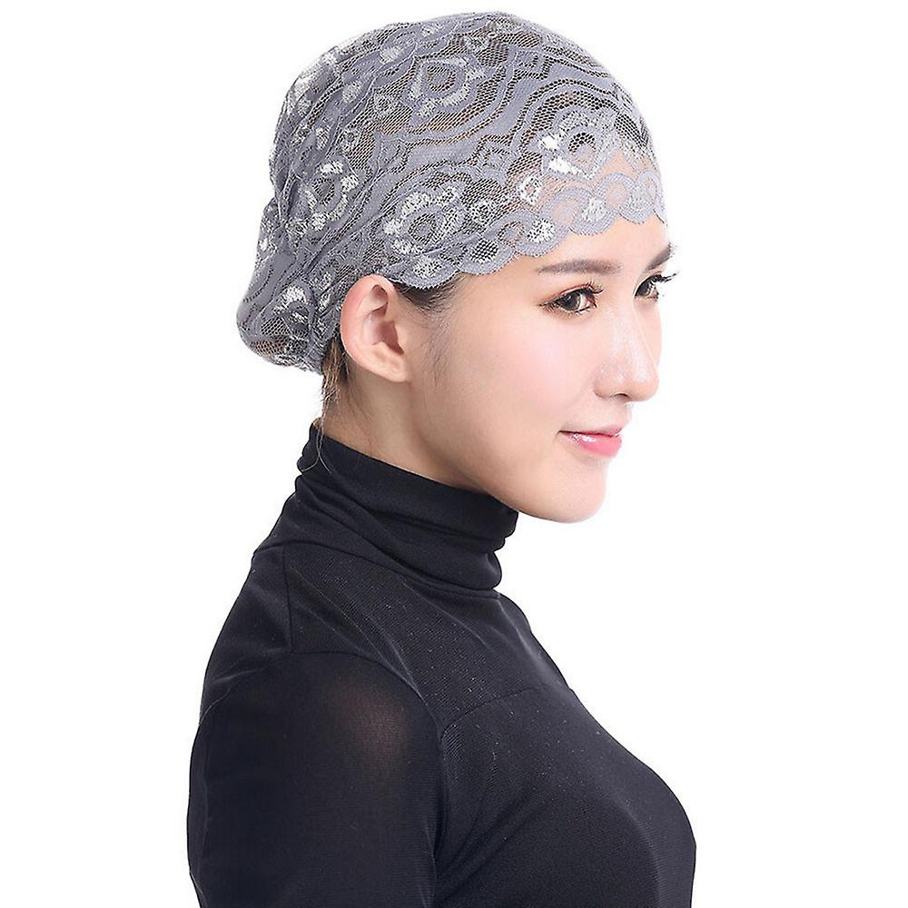 Foto 2 pulgar | Gorro Con Forma De Hiyab  Encaje  Diseño Ninja  Pañuelo  Cabeza  Cubierta Islámica - Venta Internacional.