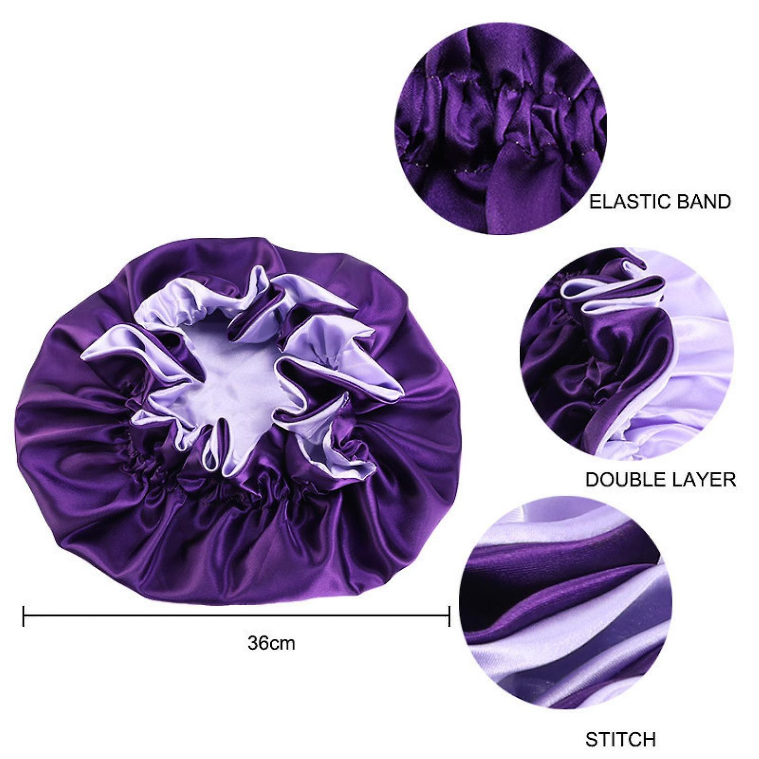 Foto 2 | Set De 3 Gorros De Satén Para Cabello Rizado Reversibles - Venta Internacional.