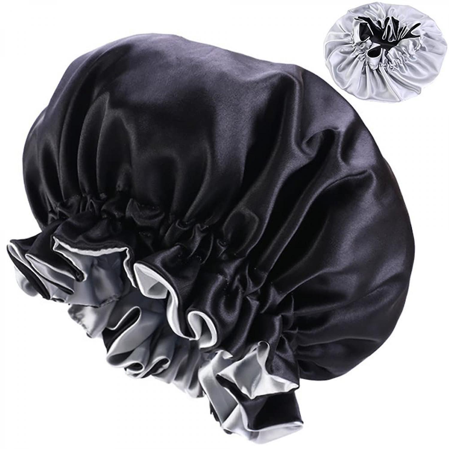 Foto 3 | Set De 3 Gorros De Satén Para Cabello Rizado Reversibles - Venta Internacional.