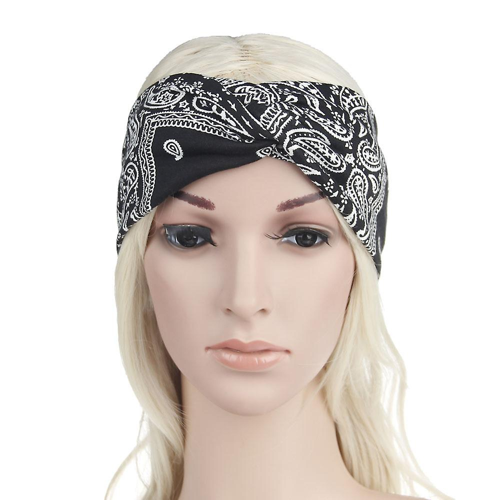 Foto 4 pulgar | Diadema Huoguo Diadema Elástica Con Estampado Floral Para Mujer  Yoga Y Deporte - Venta Internacional.