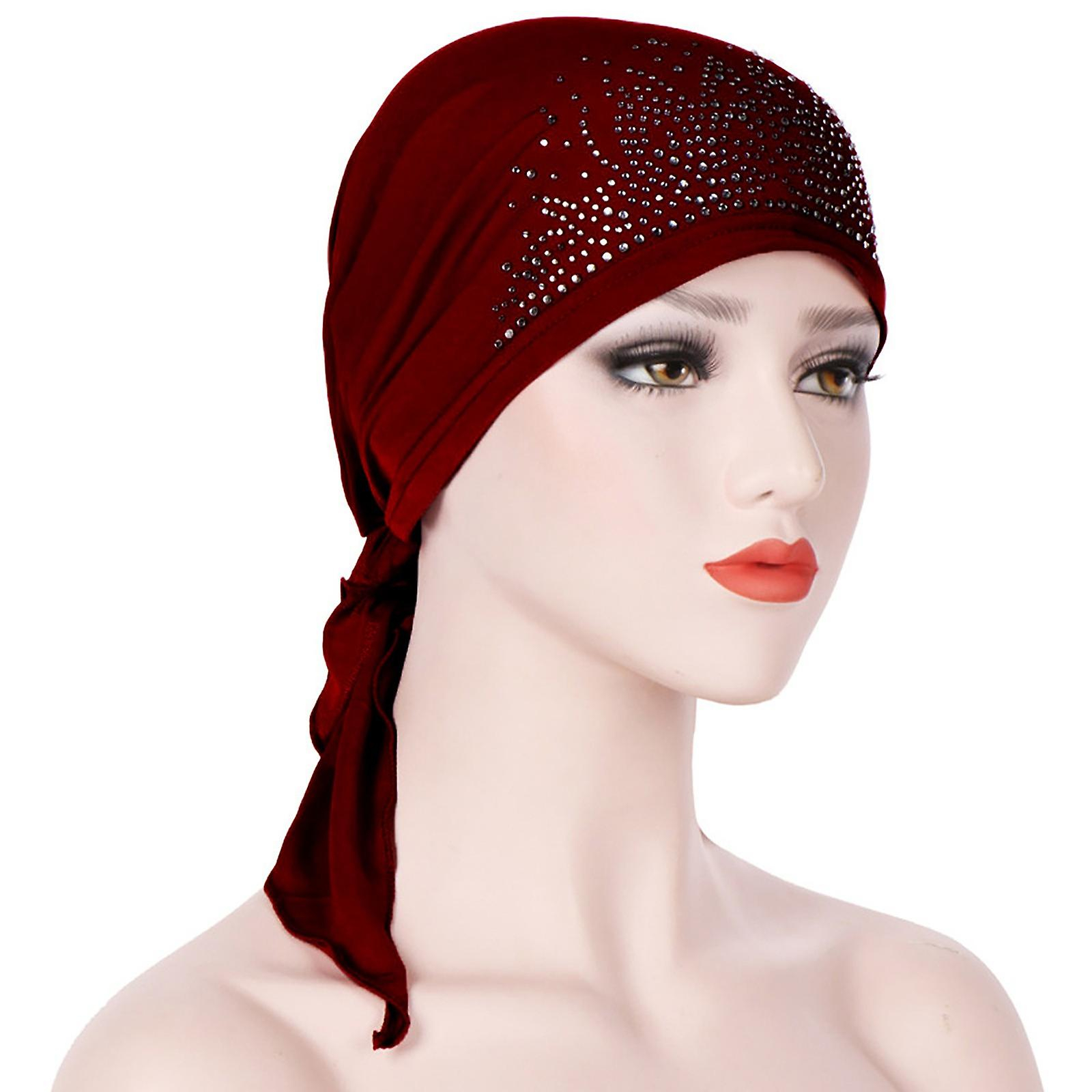 Foto 3 pulgar | Gorro Turbante Huoguo India Muslim De Algodón Elástico Para Mujer - Venta Internacional.