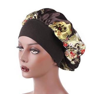 Foto 2 | Gorro De Dormir Para Quimioterapia Con Estampado Satinado Y Ala Ancha - Venta Internacional.