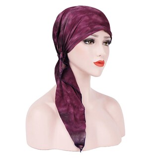 Foto 2 | Turbante Indio Musulmán Elástico De Algodón Teñido Anudado Para Mujer - Venta Internacional.