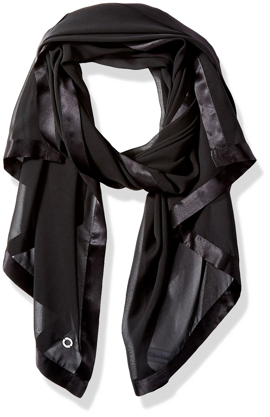 Foto 2 pulgar | Bufanda Calvin Klein Lightweight Wrap Negra para Mujer - Venta Internacional