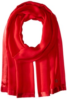 Foto 1 | Bufanda Calvin Klein Para Mujer Con Borde Satinado En Chifón Rojo - Venta Internacional.