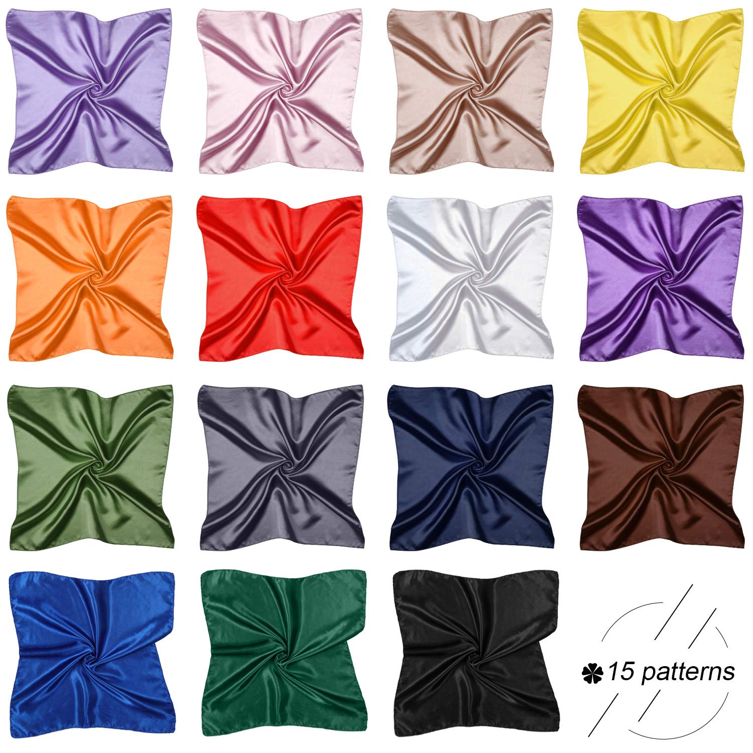 Foto 7 | Bufanda Satinior Para Mujer  Cuello Cuadrado  15 Piezas  Colores Mezclados - Venta Internacional.