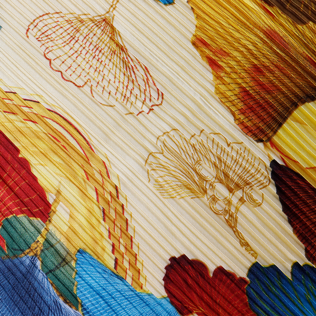 Foto 3 | Mascadas Fullards Con Textura Plisada Y Diseño Estampado (10 Pzs.)