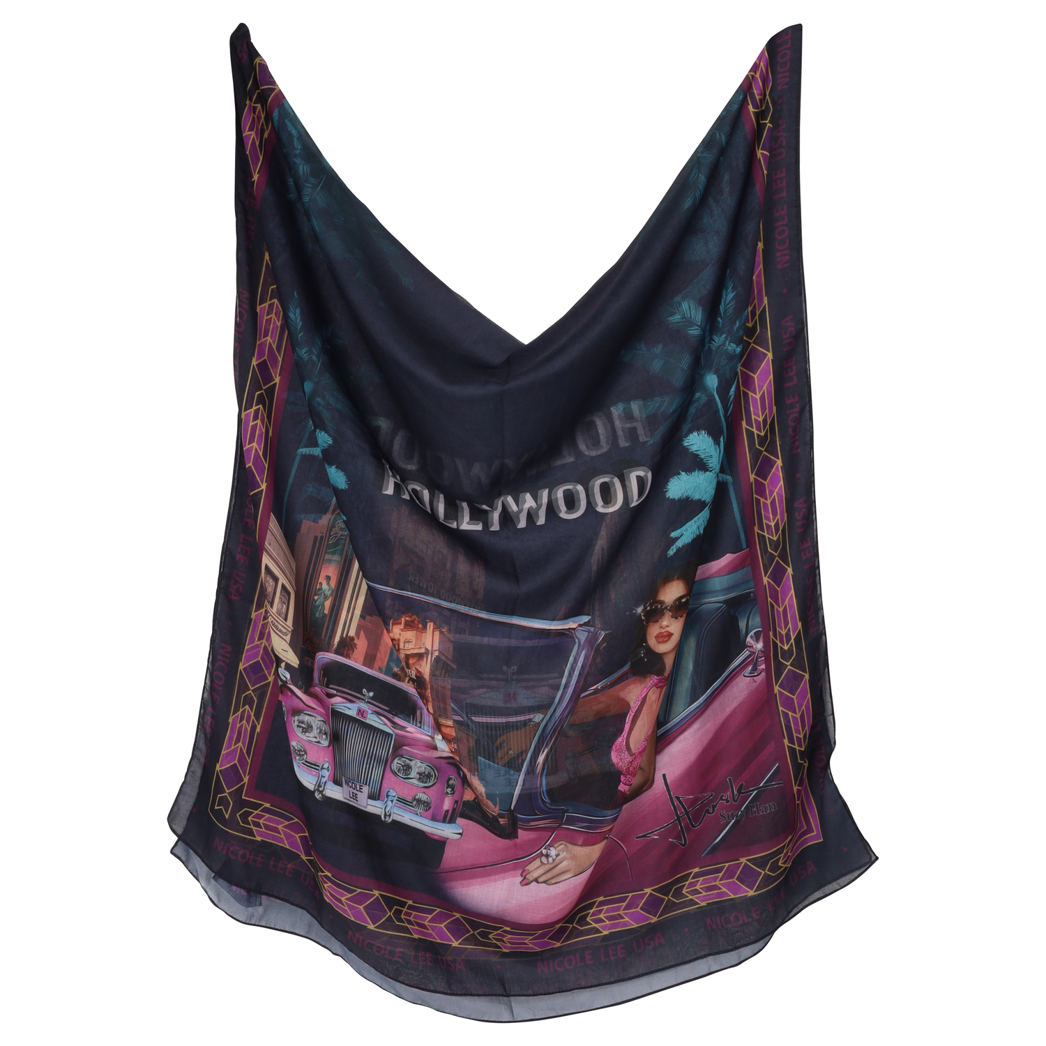 Foto 5 | Pañoleta Nicole Lee Multiusos Estampado Hollywood Dr