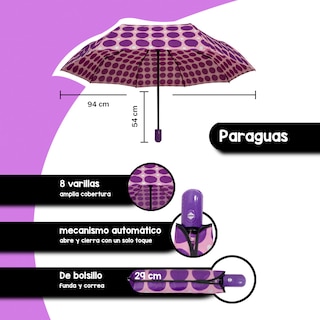 Foto 2 | Paraguas Importadora La Merced color Morado