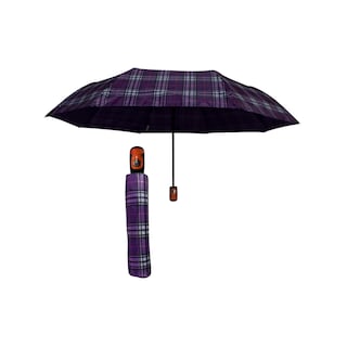 Foto 4 | Paraguas Sombrilla Importadora La Merced Semiautomática Escocesa Morado Doble Tela