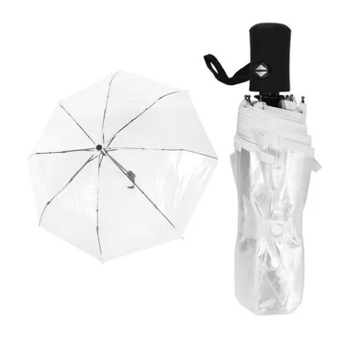 Paraguas Transparente Plegable $516