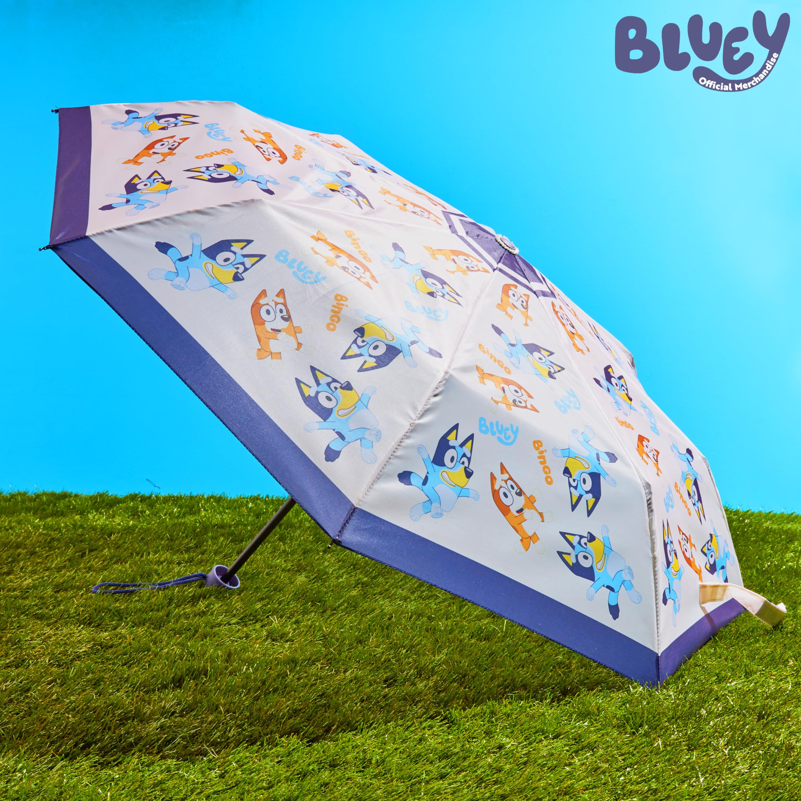 Foto 3 pulgar | Paraguas Bluey Kids Plegable Telescópico Ligero - Venta Internacional.