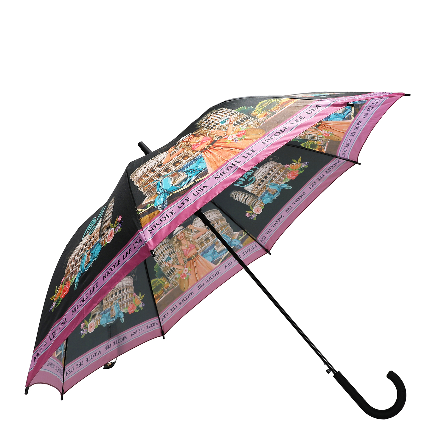 Foto 2 pulgar | Sombrilla Grande Nicole Lee Print Martha Travels
