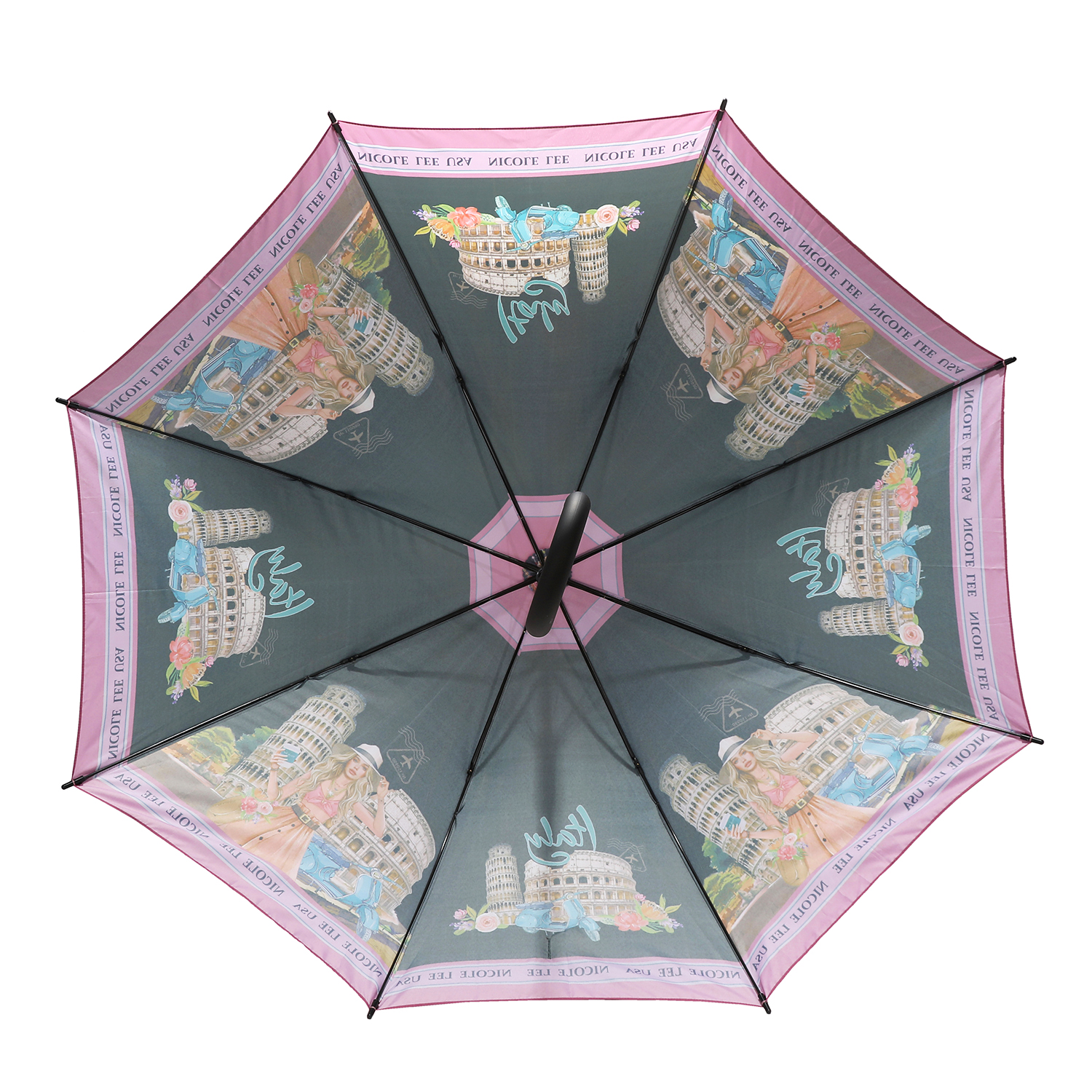Foto 4 pulgar | Sombrilla Grande Nicole Lee Print Martha Travels
