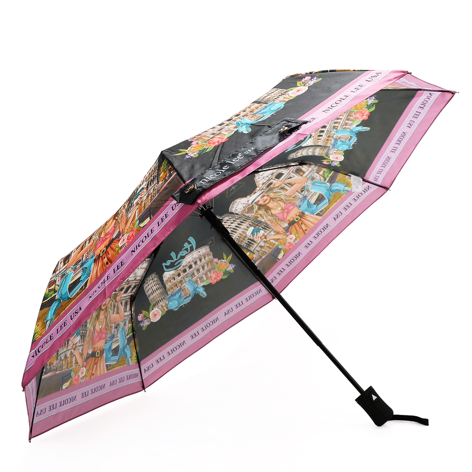 Sombrilla de Nailon Nicole Lee Estampado Martha Travels