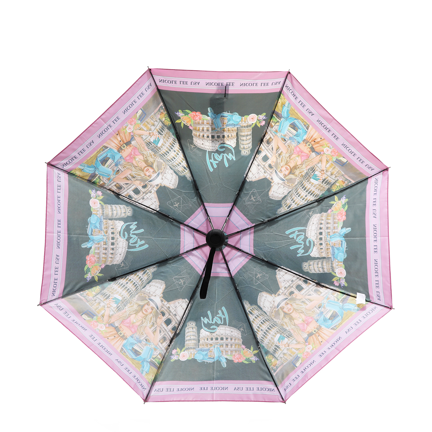Foto 4 pulgar | Sombrilla de Nailon Nicole Lee Estampado Martha Travels