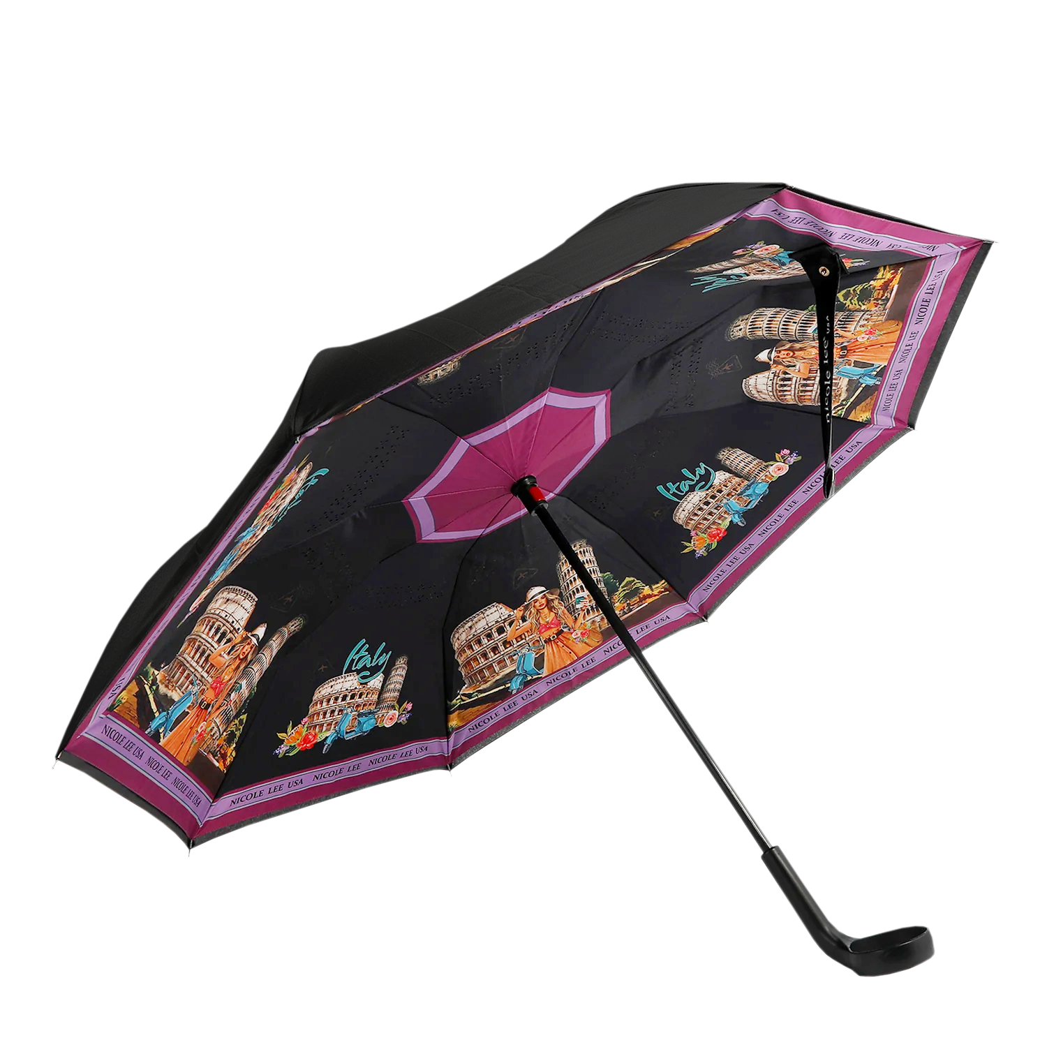 Foto 2 pulgar | Sombrilla Nicole Lee Print Martha Travels