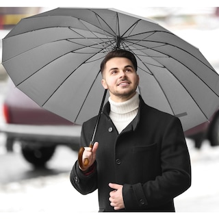 Foto 5 | Paraguas G4free A Prueba De Viento De 120 Cm De Diámetro Para 2 Personas, Color Gris - Venta Internacional.