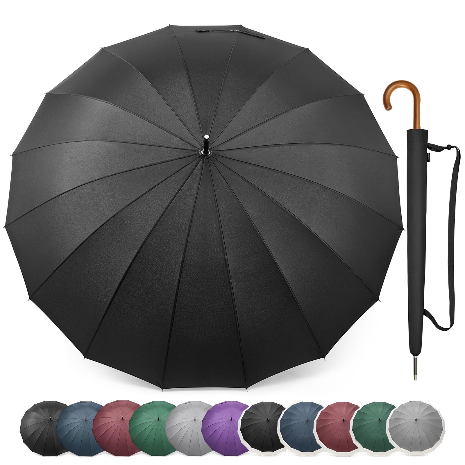 Foto 2 pulgar | Paraguas G4free A Prueba De Viento De 120 Cm De Diámetro Para 2 Personas - Venta Internacional.