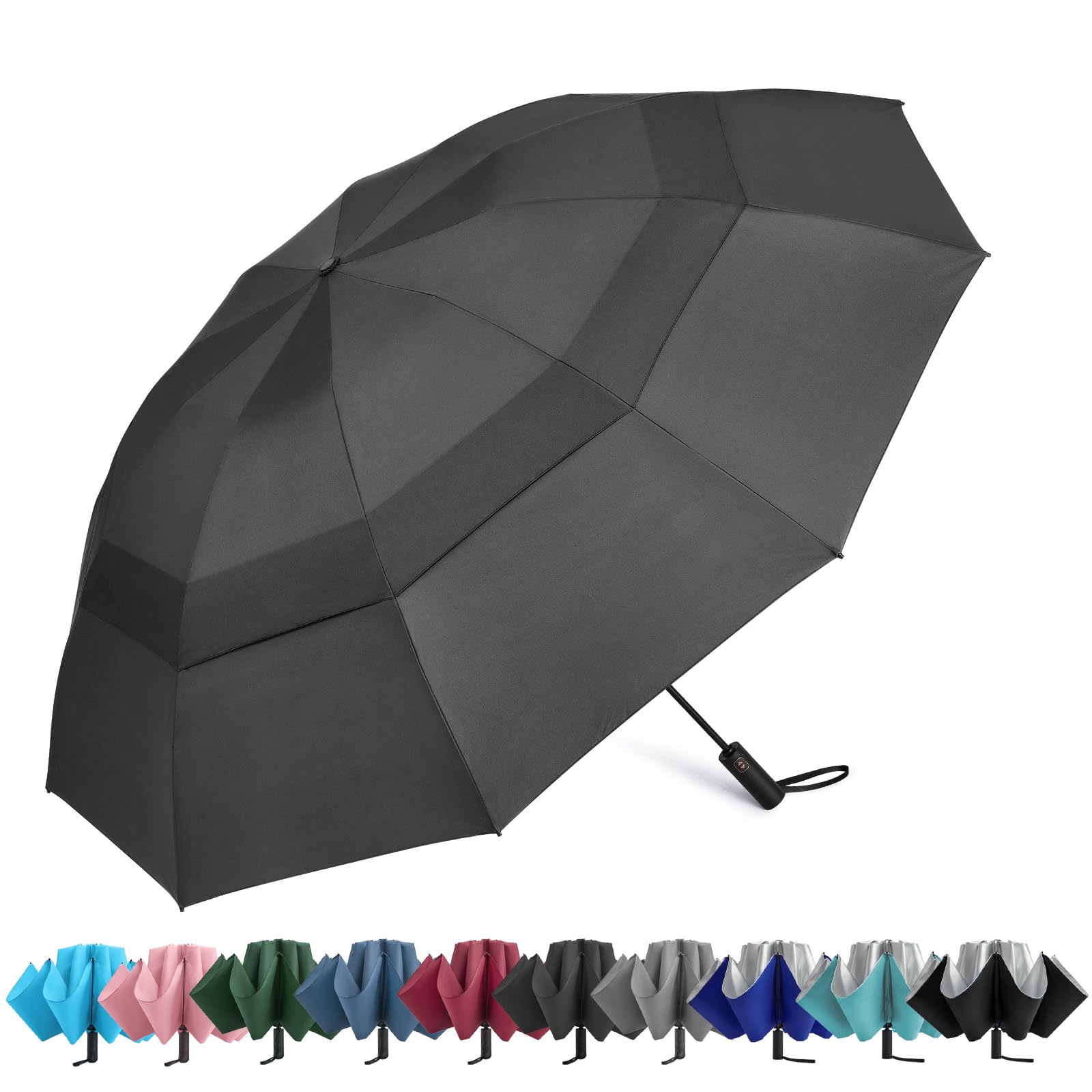 Foto 2 pulgar | Paraguas De Golf G4free, Compacto, Con Recorrido Inverso, 105 Cm, Color Negro - Venta Internacional.