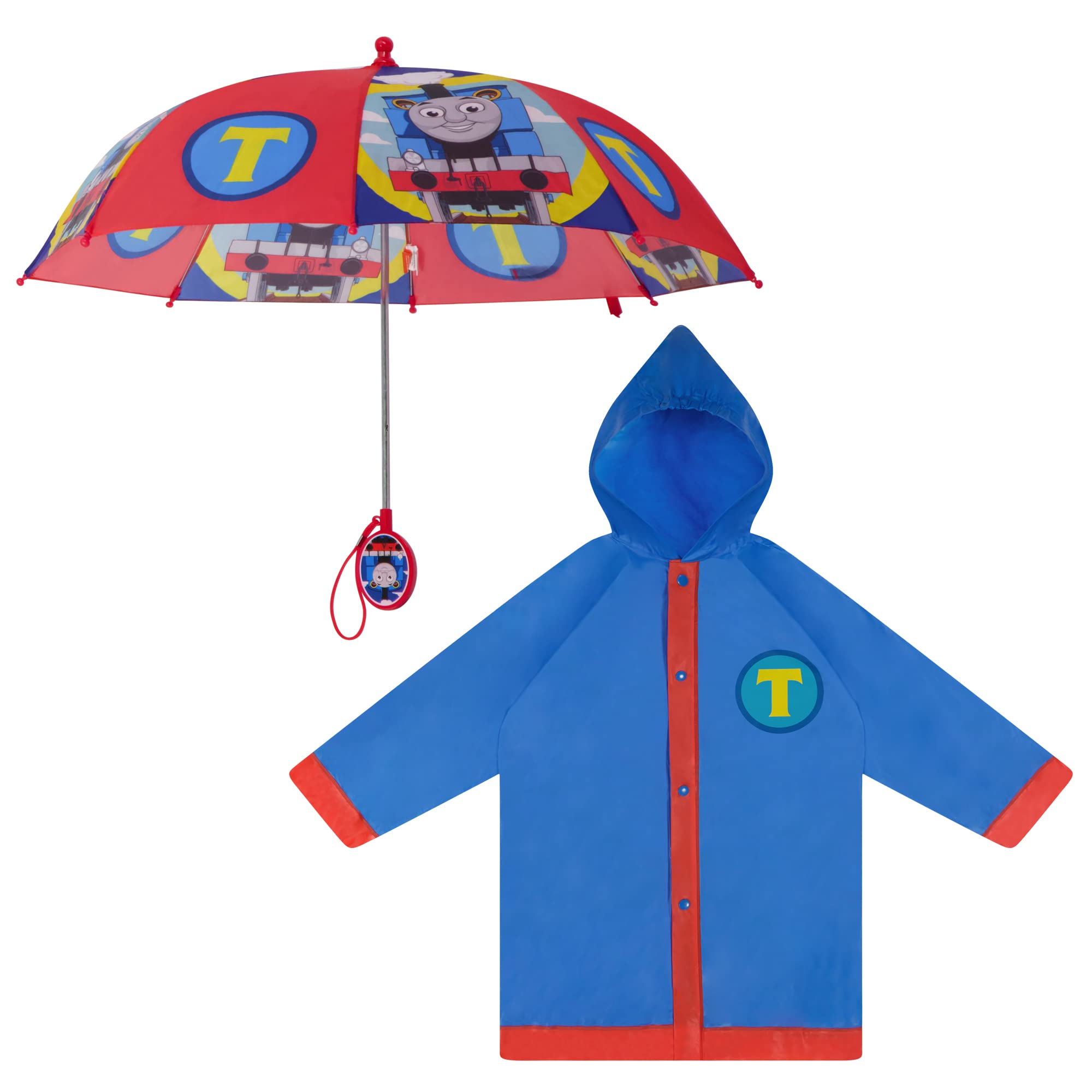 Foto 2 pulgar | Set De Ropa Impermeable Mattel Thomas Para Niños Con Paraguas Y Poncho, 4-5 Años, Azul - Venta Internacional.