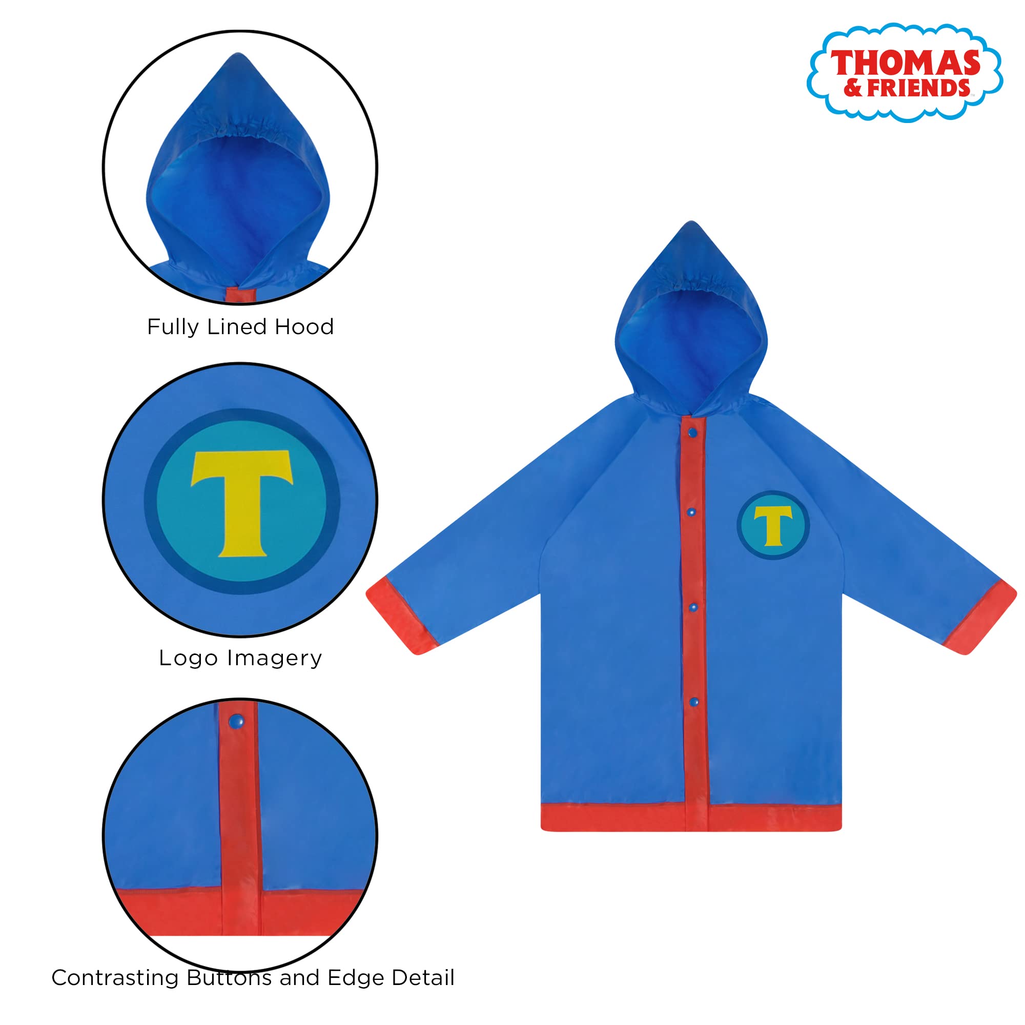 Foto 6 pulgar | Set De Ropa Impermeable Mattel Thomas Para Niños Con Paraguas Y Poncho, 4-5 Años, Azul - Venta Internacional.