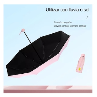 Foto 3 | Paraguas Sombrillas De Bolsillo Plegables Anti-ultravioleta Belug Rosa
