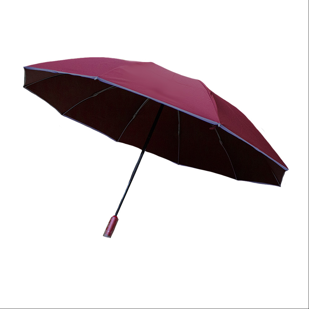 Foto 2 pulgar | Sombrilla Automática Con Protección Uv Y Tela Impermeable De 9 Varillas Rojo