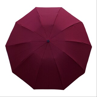 Foto 5 | Sombrilla Automática Con Protección Uv Y Tela Impermeable De 9 Varillas Rojo