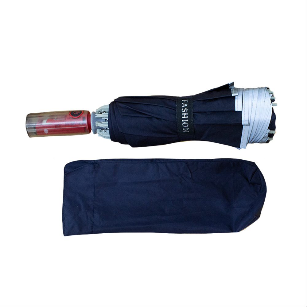Foto 5 pulgar | Sombrilla Automática Con Protección Uv Y Tela Impermeable De 9 Varillas Azul
