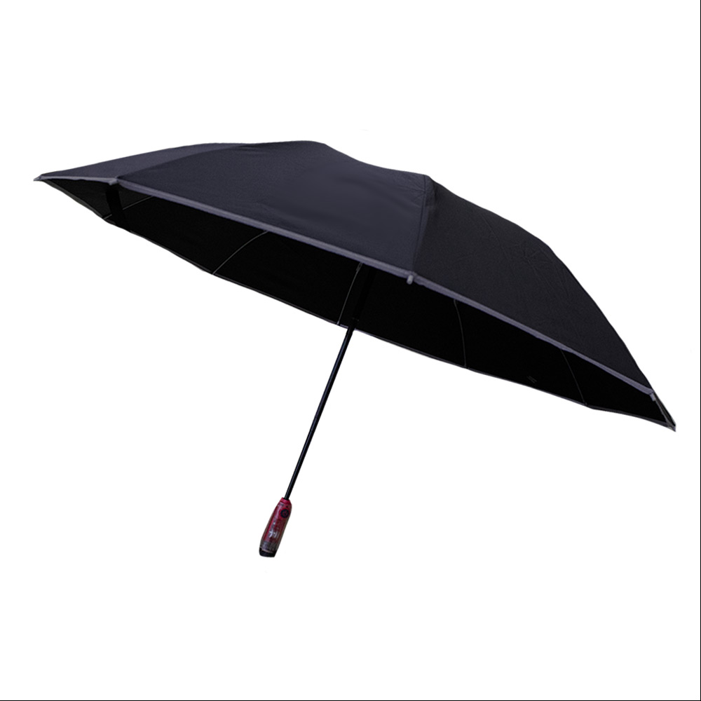 Foto 2 pulgar | Sombrilla Automática Con Protección Uv Y Tela Impermeable De 9 Varillas Negro